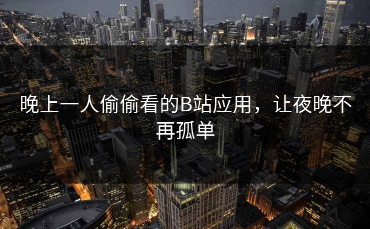 晚上一人偷偷看的B站应用，让夜晚不再孤单